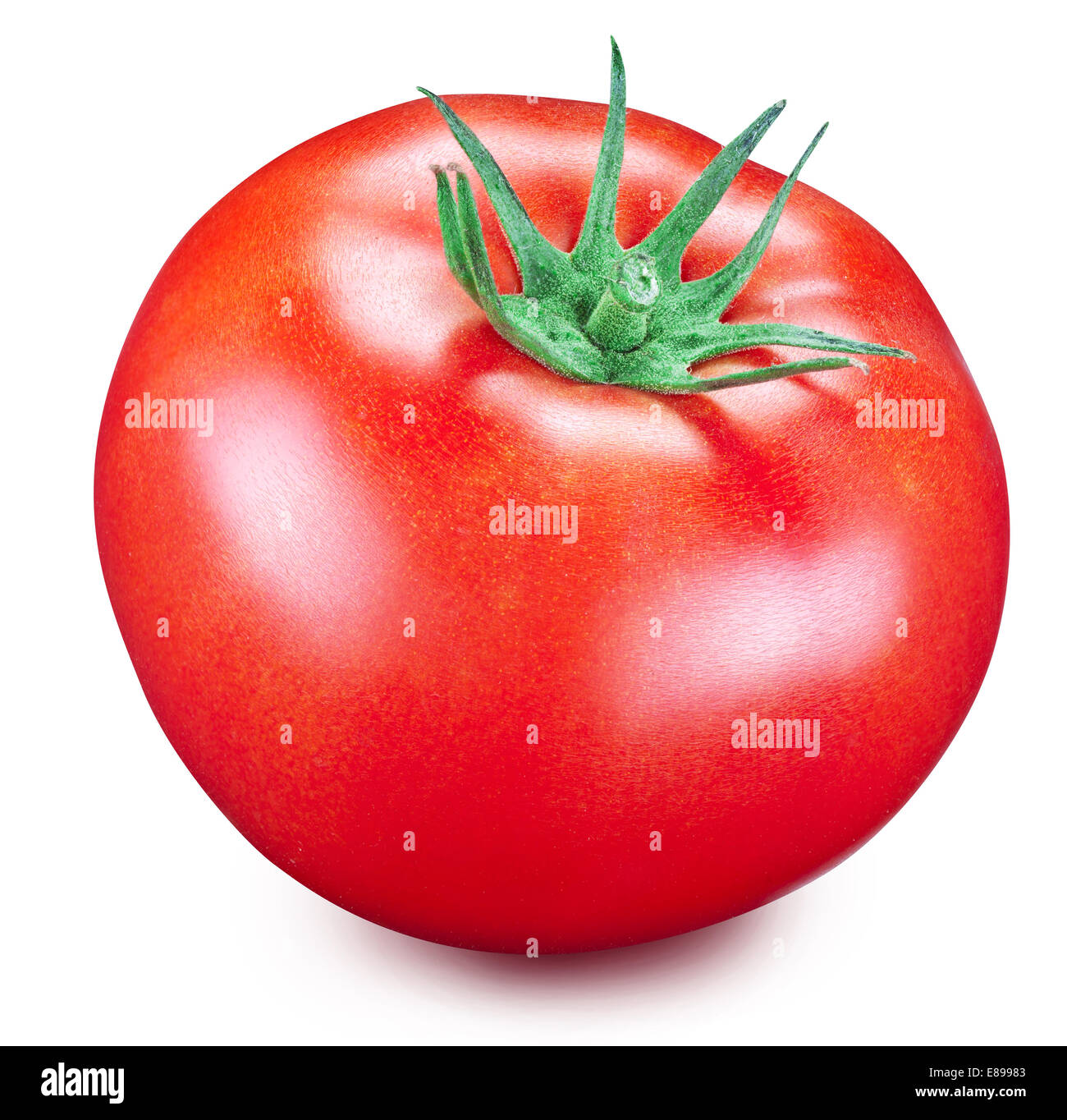 Tomaten auf einem weißen Hintergrund. Datei enthält Beschneidungspfade. Stockfoto