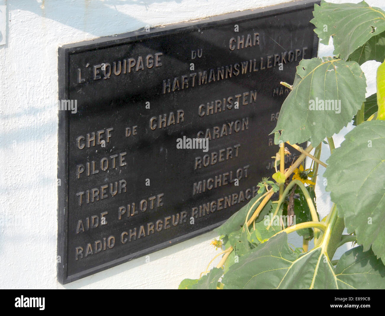 L’equipage du Char Hartmannswillerkopf war eine französische Panzerbesatzung, die während des Zweiten Weltkriegs in Marckolsheim in der Kasematte 35 stationiert war. Stockfoto