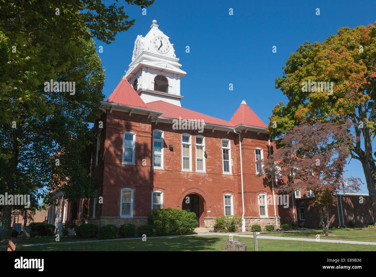 Historic Morgan County Courthouse Wartburg Tennessee Stockfoto