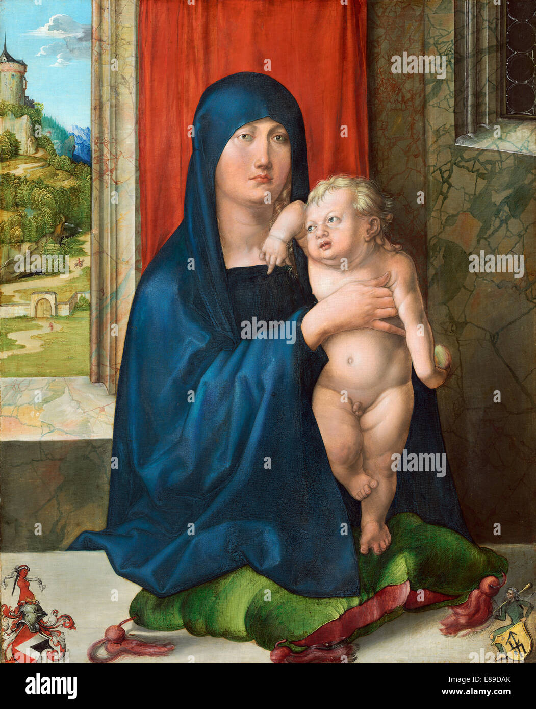 Albrecht Dürer (Deutsch, 1471-1528), Madonna und Kind [Vorderseite], c. 1496/1499, Öl auf Holz Stockfoto
