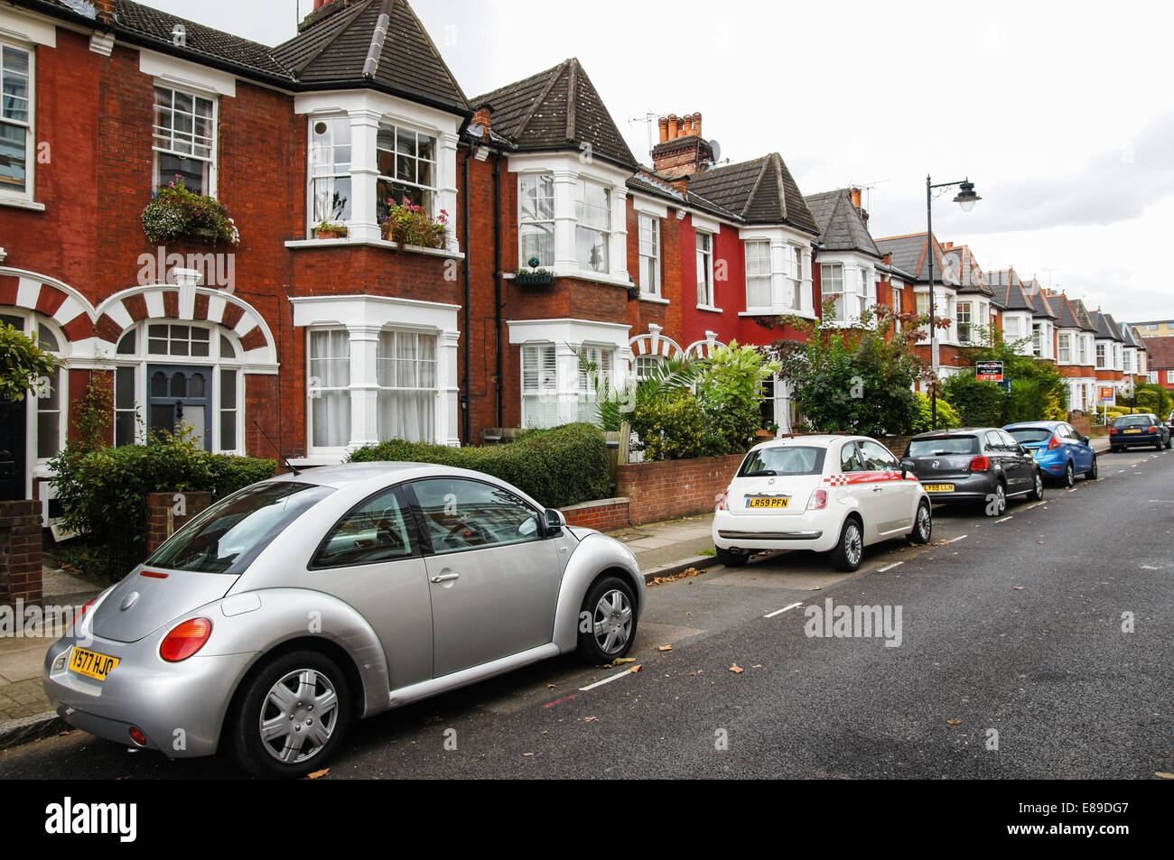 Reihenhäuser in North London England Vereinigtes Königreich UK Stockfoto