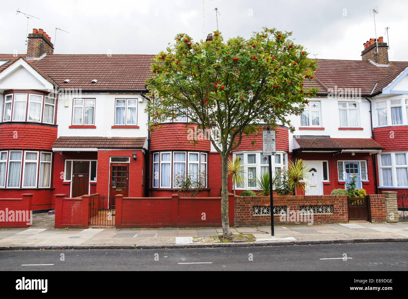 Reihenhäuser in North London England Vereinigtes Königreich UK Stockfoto