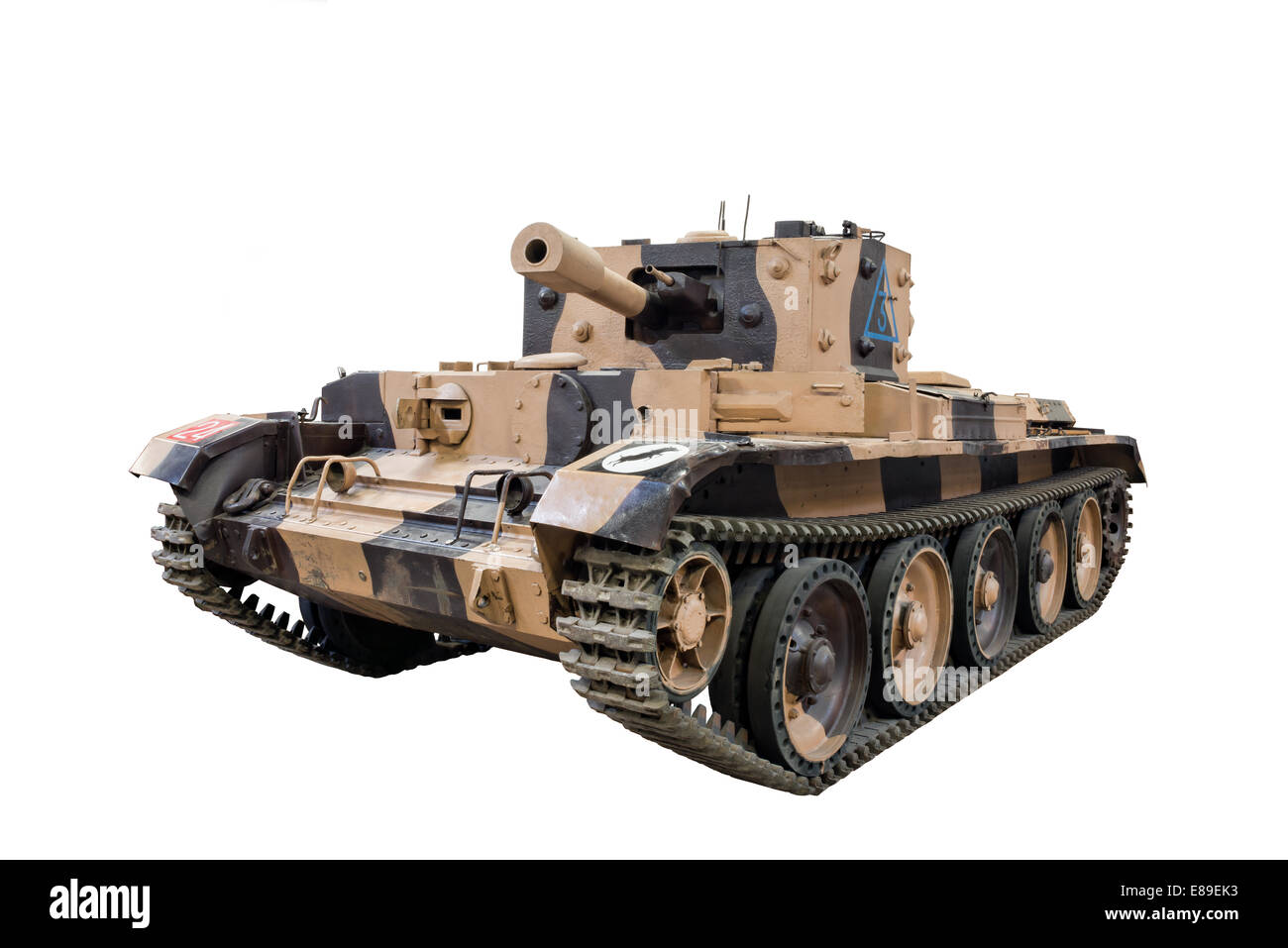 Ein Ausschnitt eines britischen Centaur Mk VIII-Tanks, wurde von Briten benutzt & verbündet, Kräfte in den letzten Monaten des 2. Weltkrieges Stockfoto