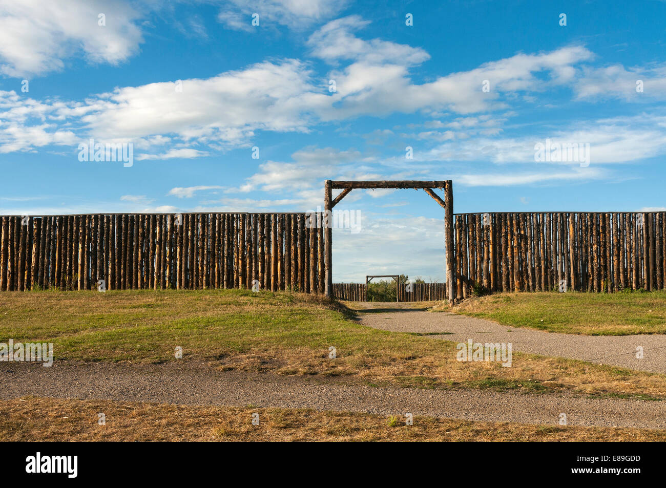 Elk203-6335 Kanada, Alberta, Calgary, Fort Calgary Stockfoto