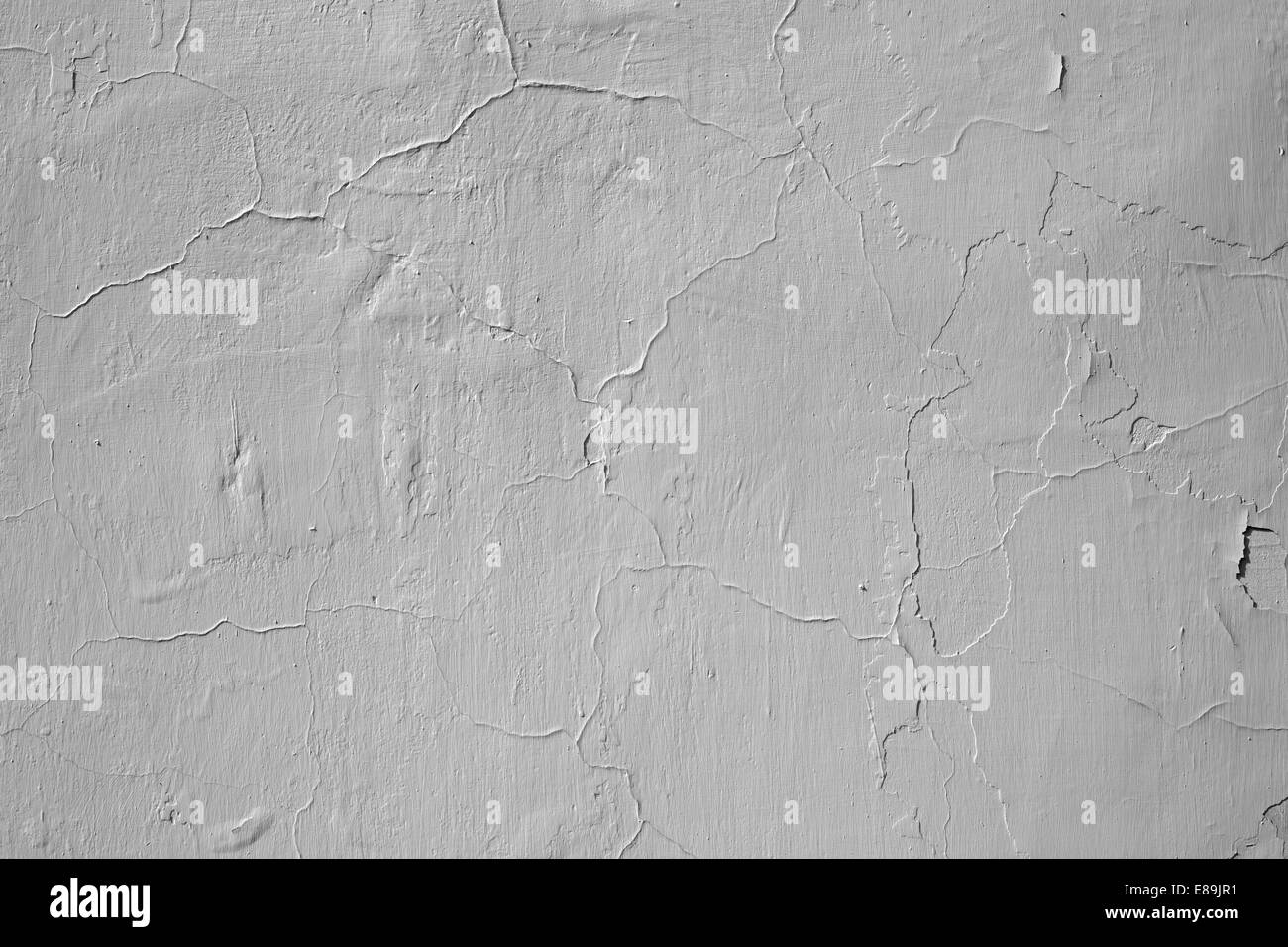 Kalk, verputzte Wände Risse und Unebenheiten Stockfoto
