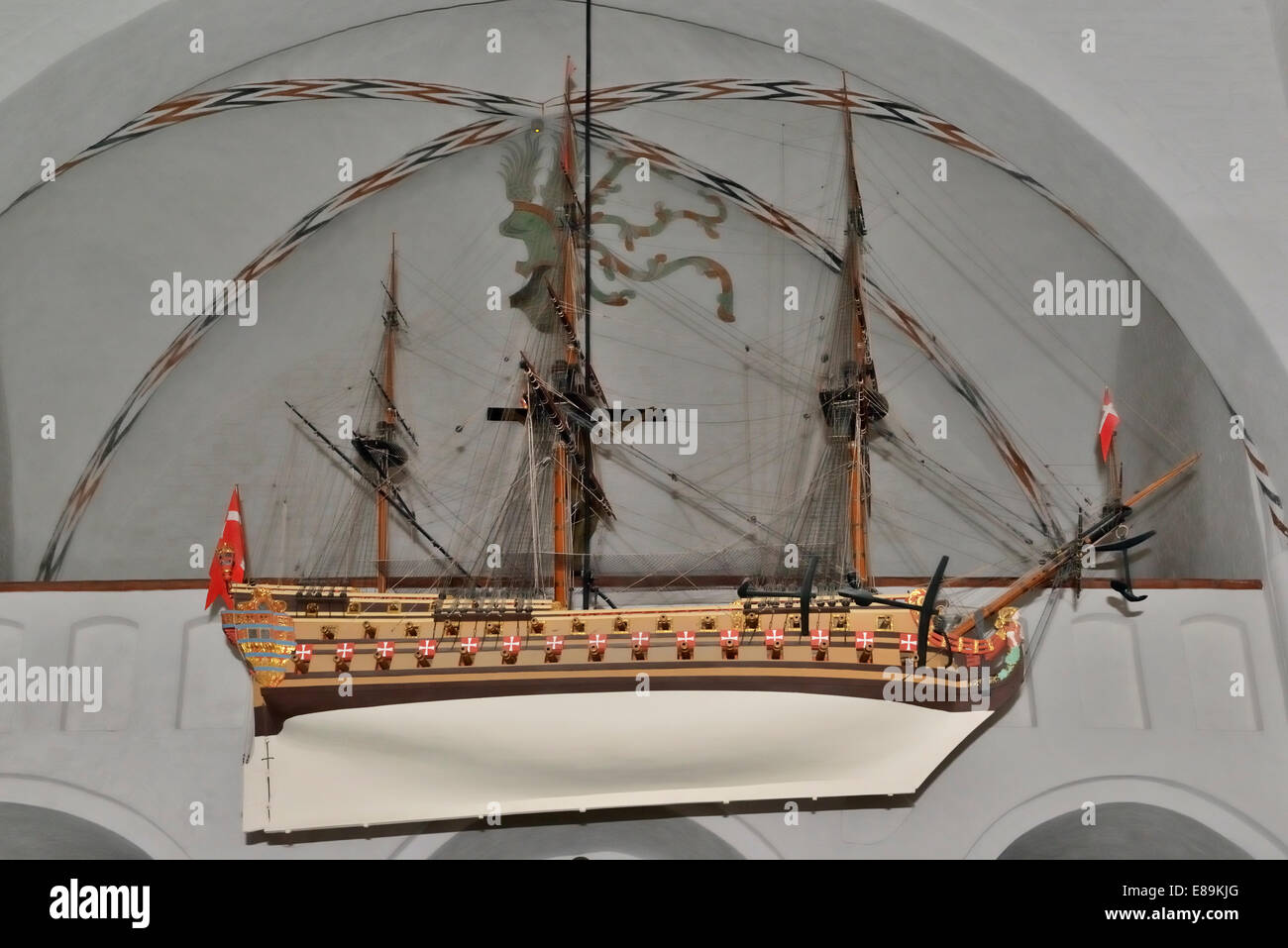 Votiv Schiff, Århus Kathedrale, Århus, Dänemark 140817 62348 Stockfoto