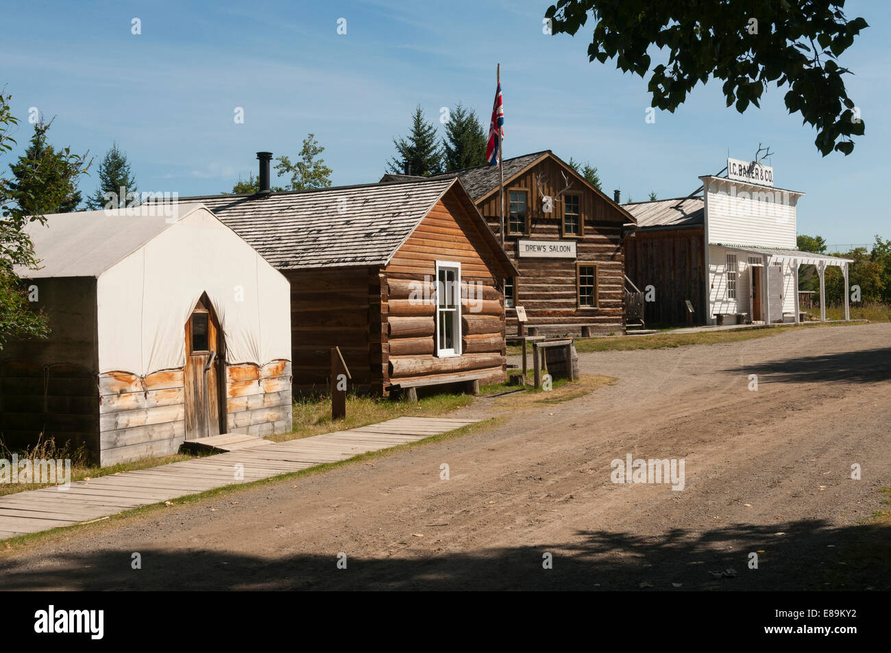 Elk203-6408 Kanada, Alberta, Calgary, historisches Dorf Heritage Park Stockfoto