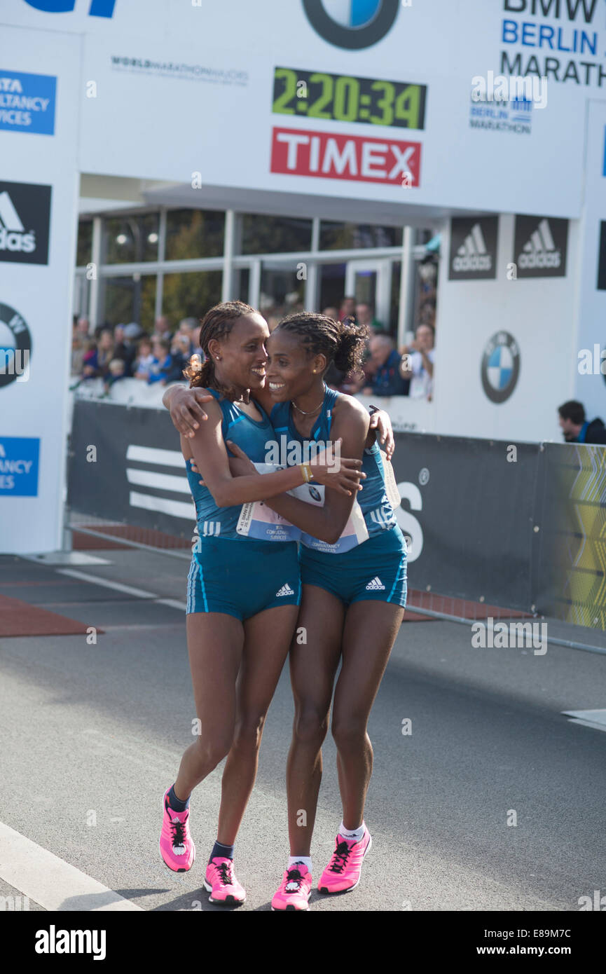 41. Berlin Marathon Frau Sieger Tsegaye Stockfoto