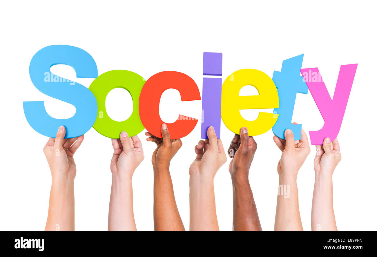 Multiethnische Gruppe of Hands Holding Gesellschaft Stockfoto