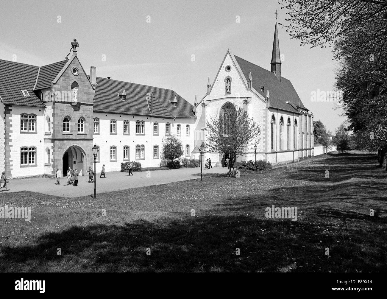 Achtziger Jahre, Trappistenkloster, Abtei Mariawald in Heimbach, Nationalpark Eifel, Nordrhein-Westfalen Stockfoto