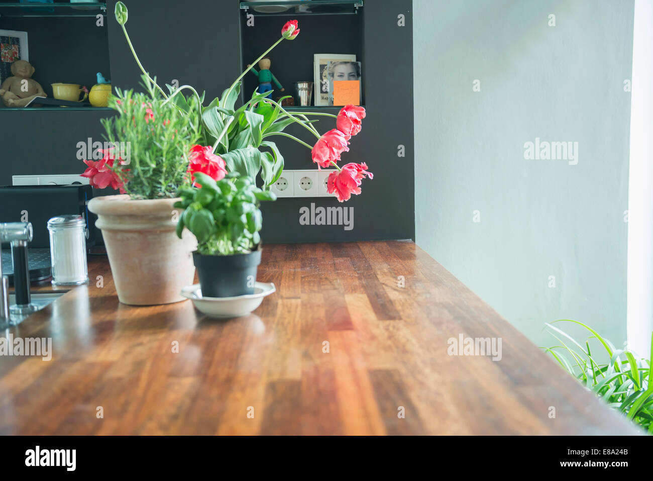 Interieur der Küche Schreibtisch Stockfoto