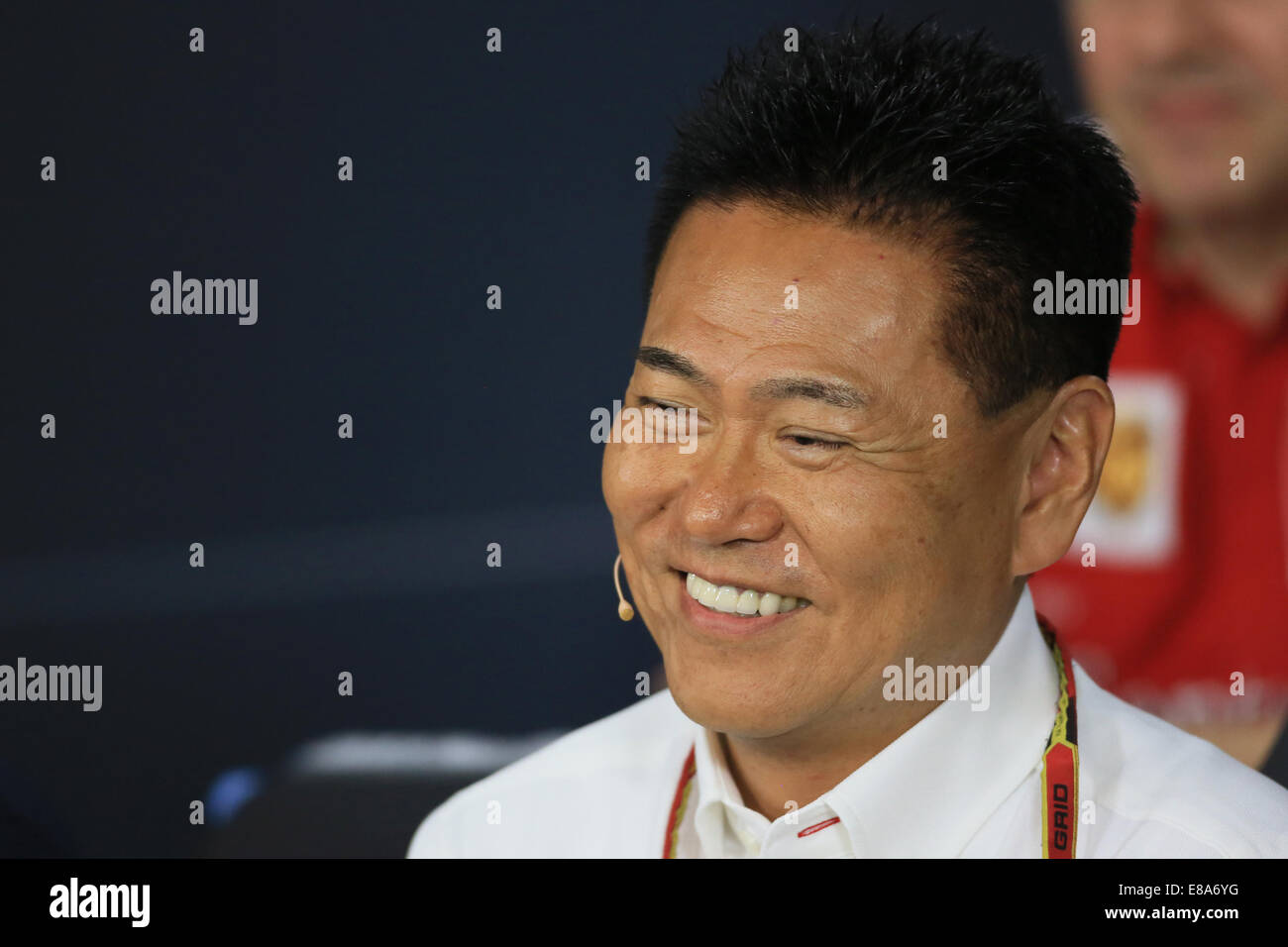 Suzuka, Japan. 3. Oktober 2014. Grand Prix von Japan. Honda-Leiter der Motorsport, Yasuhisa Arai während freitags Pressekonferenz Credit: Action Plus Sport/Alamy Live News Stockfoto