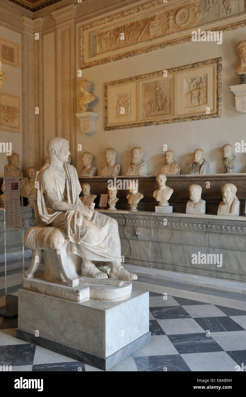 Kapitolinischen Museen Musei Capitolini Rom Italien Hall der Philosophen Stockfoto