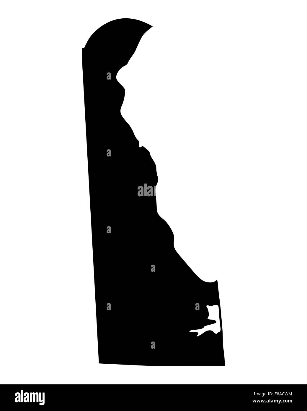 Karte von Delaware Stockfoto