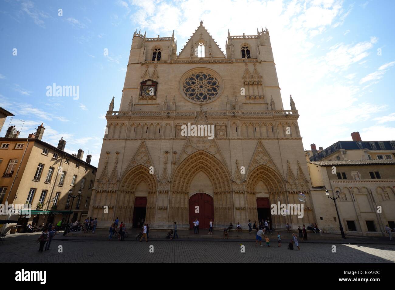 Cathédrale Saint-Jean-Baptiste de Lyon Stockfoto Cathédrale Saint-Jean-Baptiste de Lyon Stockfoto