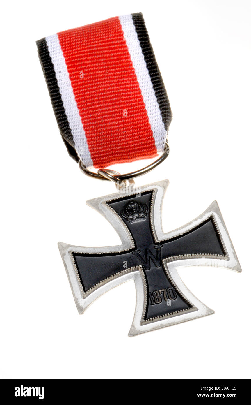 Deutsche Eiserne Kreuz-Medaille (zweiter Klasse - Nachbau) Stockfoto