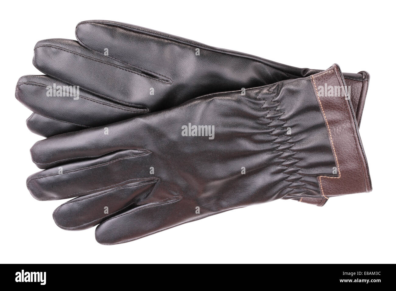 Lederhandschuhe, isoliert Stockfoto