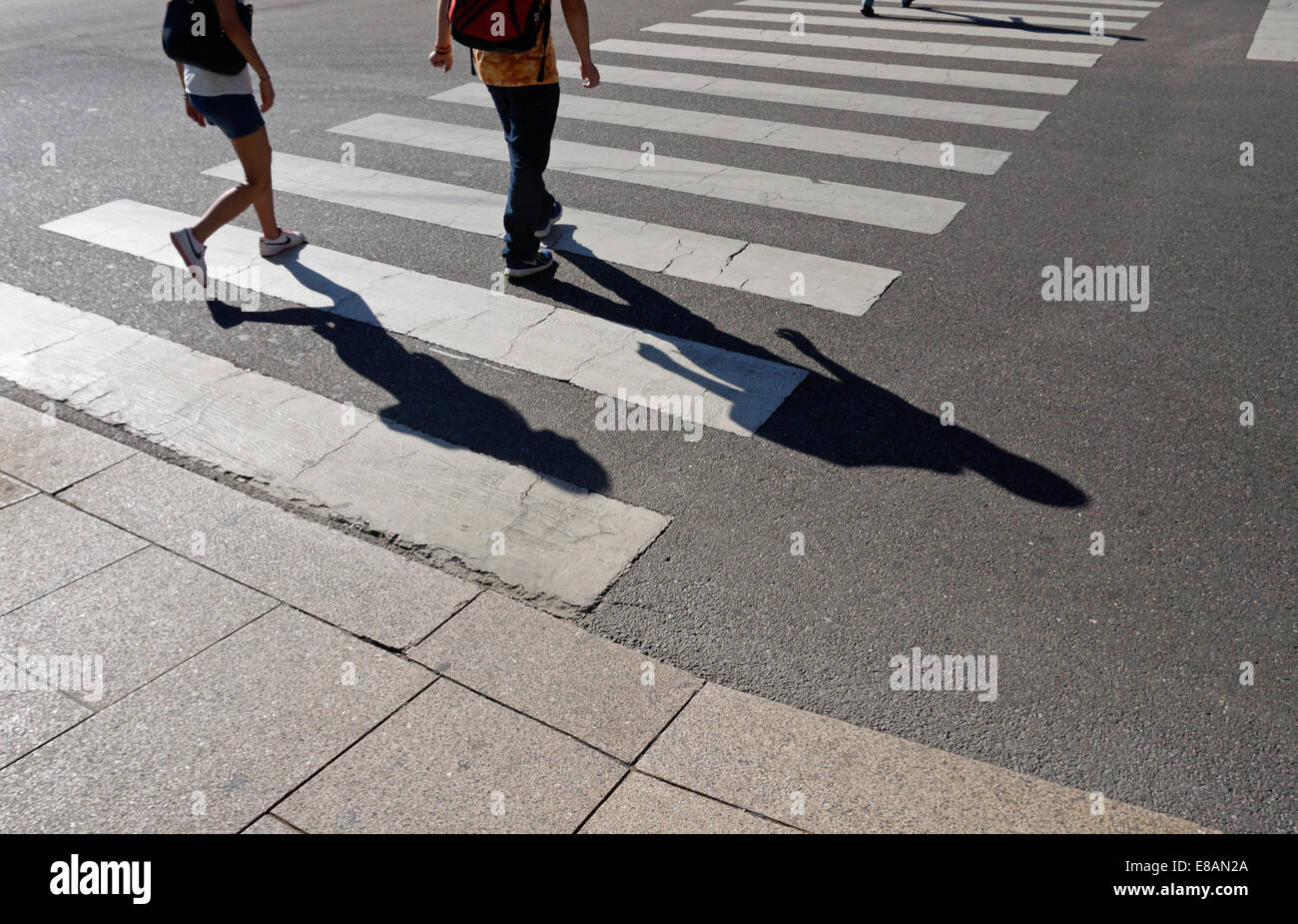 Fußgängerüberweg Stockfoto