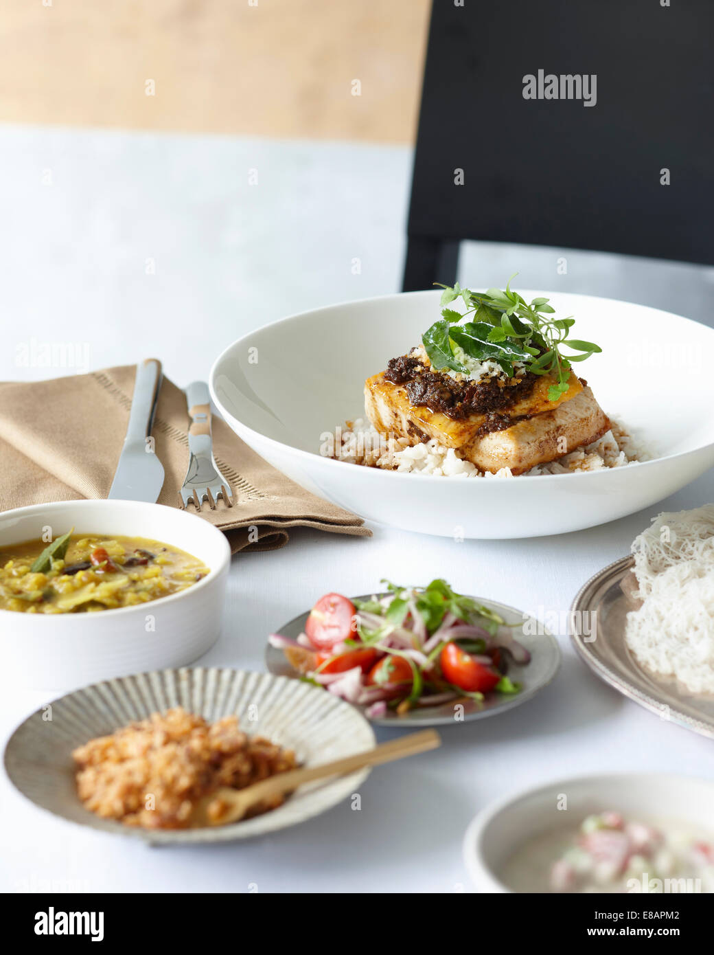 Sri Lanka Curry Fischmehl Stockfoto