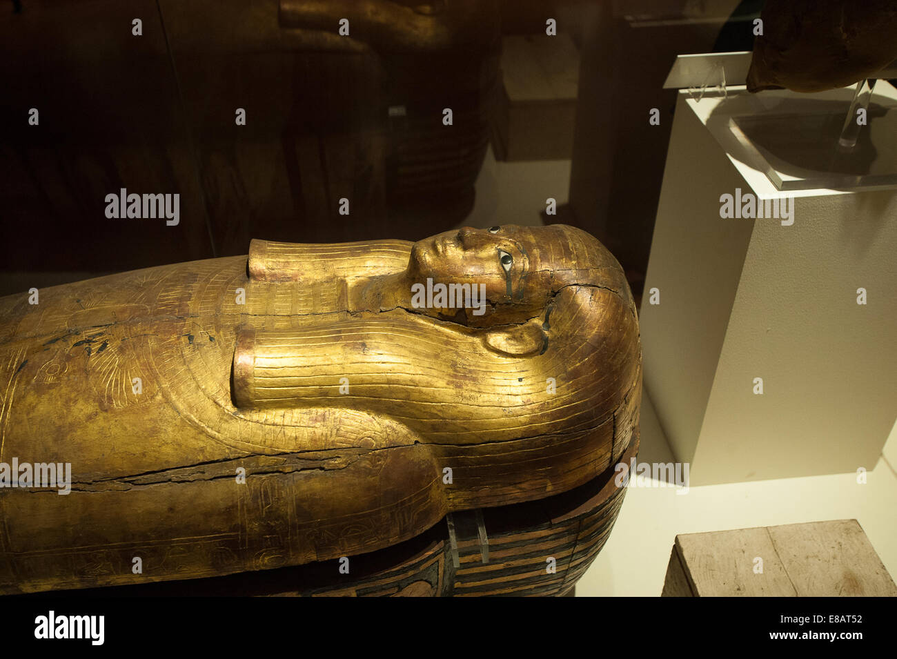 Italien Piemont Turin ägyptische Museum Grab des Kha Verdienst Sarkophag Stockfoto