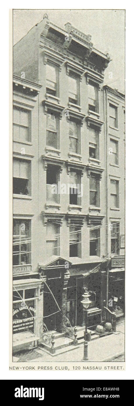 (King1893NYC) pg561 NEW Yorker PRESSECLUB, 120 NASSAU STREET Stockfoto