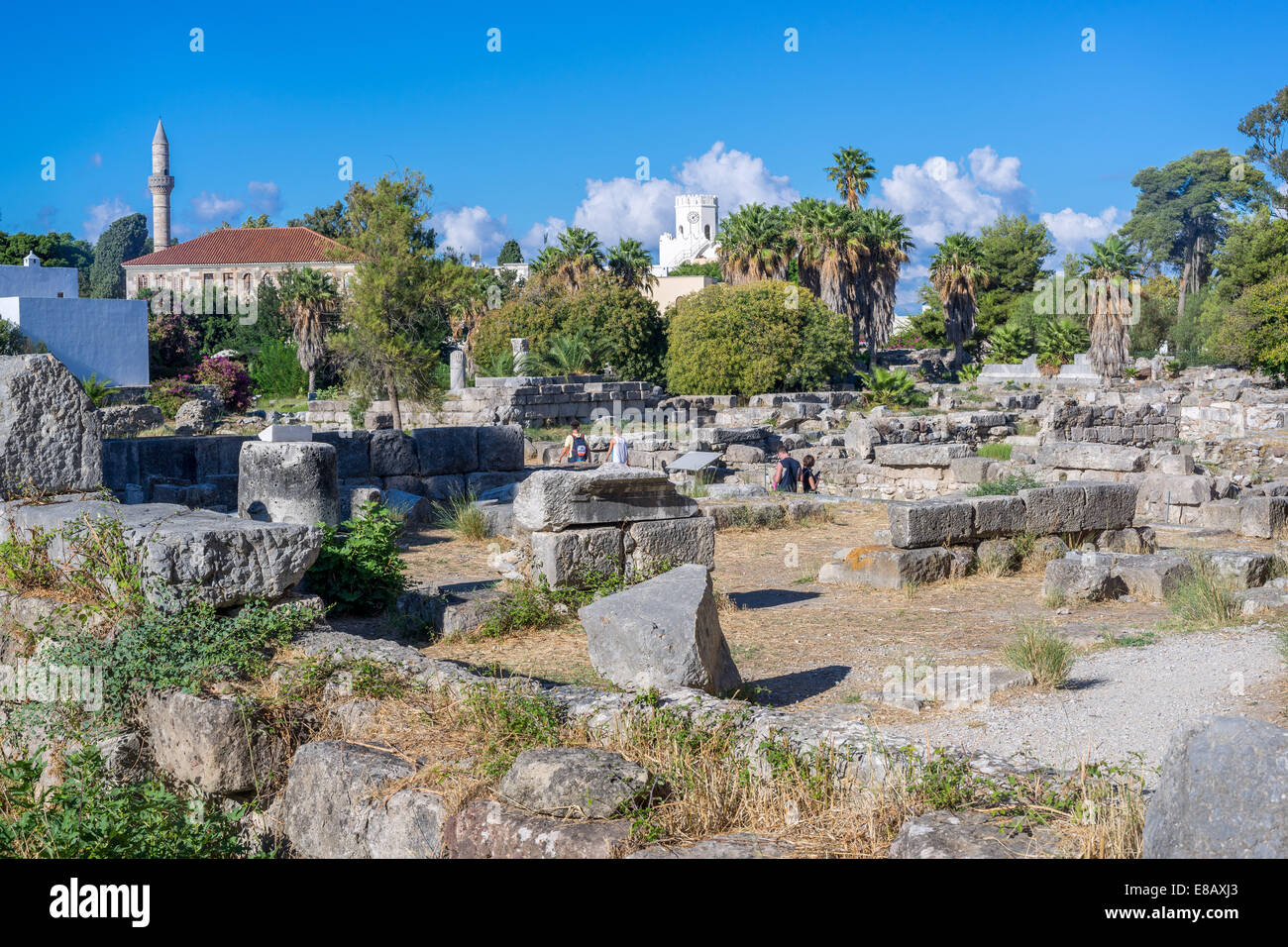 Ruinen der antiken Stadt Kos Stockfoto