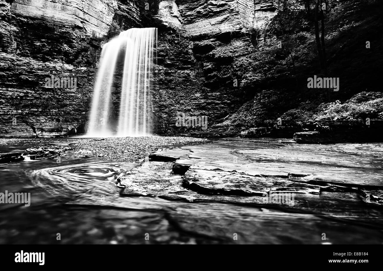 Eagle Cliff fällt in Havanna Glen Park in der Finger Lakes Region des Staates New York. Stockfoto