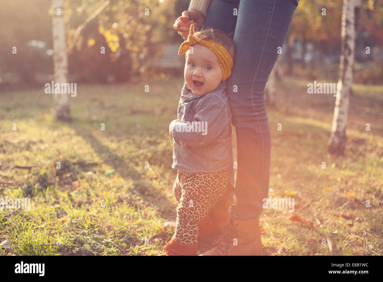 Modische sechs Monate Baby Modell Stockfoto