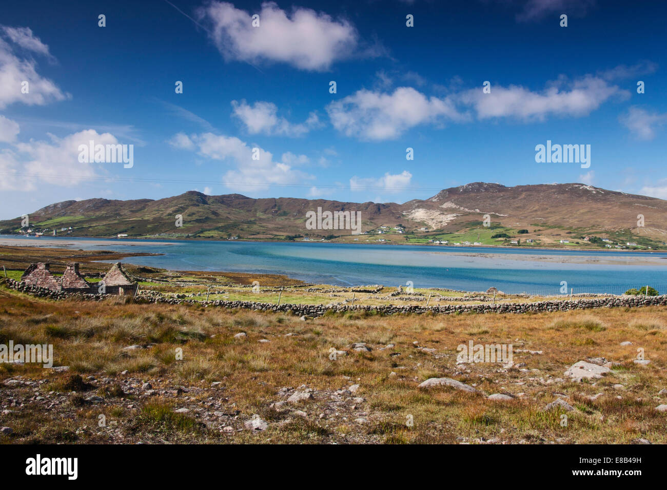 Glassillaun, Mayo, Irland, 26. September 2014, Achill Island Rettungsstation vom Glassillaun aus gesehen Stockfoto