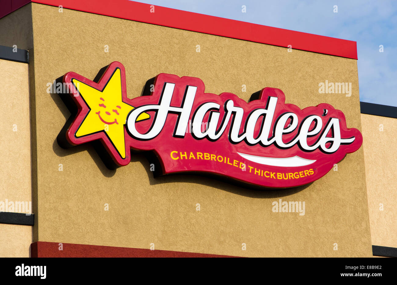 Hardee's Restaurant Logo Zeichen Stockfoto