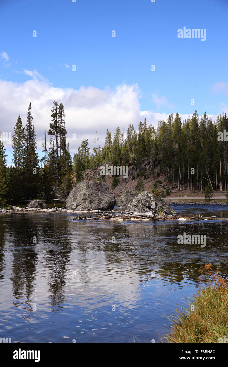 Die Narrows am Madison River im Yellowstone National Park, Montana USA Stockfoto