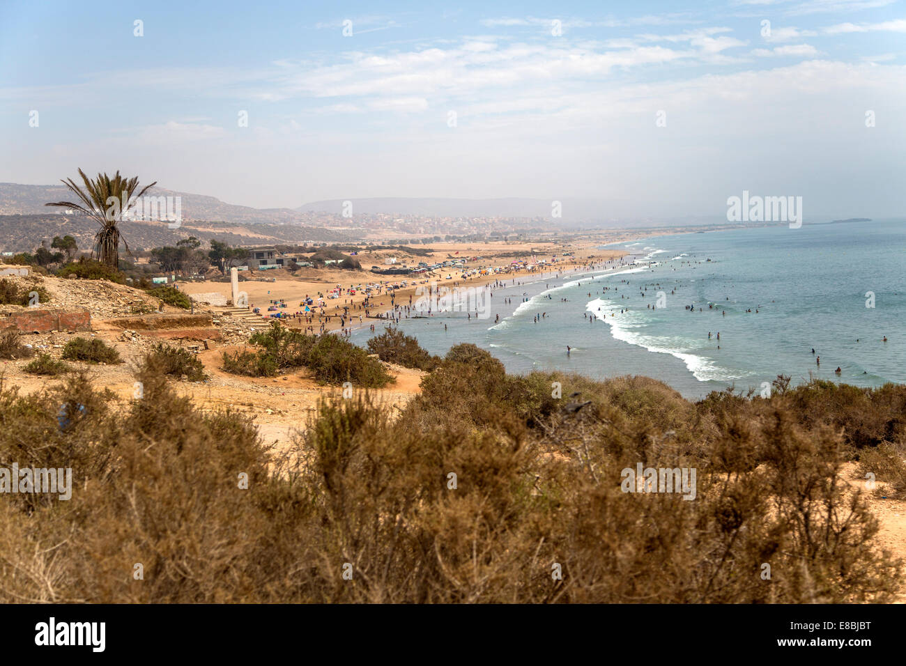 Strand in Agadir, Marokko Stockfoto