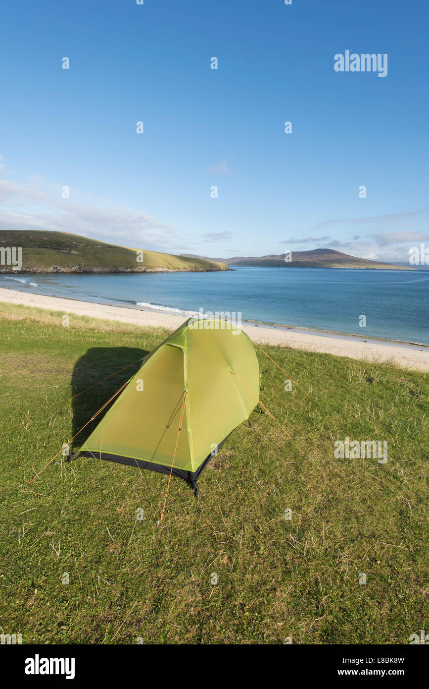 Camping am Horgabost, Isle of Harris, äußeren Hebriden, Schottland Stockfoto