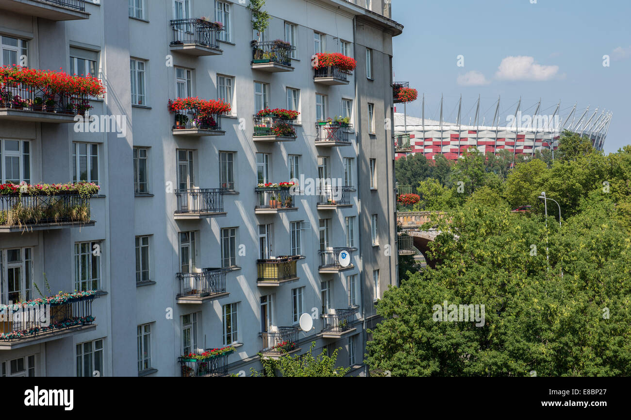 Nationalstadion in Warschau - Hauptarena der UEFA Fußball-Europameisterschaft Euro 2012 in Polen und der Ukraine Stockfoto