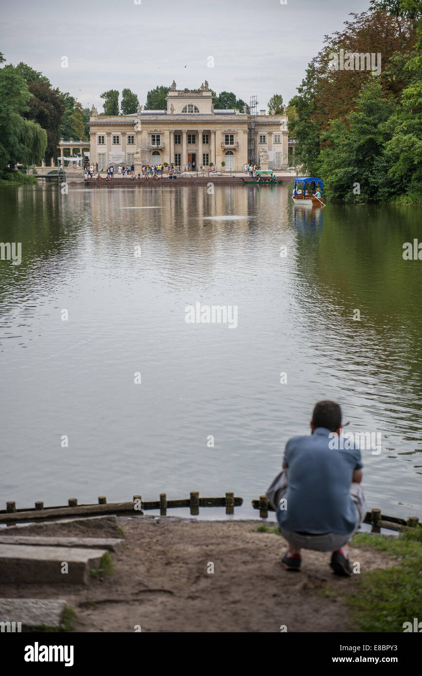 Wasserpalast im Lazienki Park (Königlichen Bäder) in Warschau, Polen Stockfoto