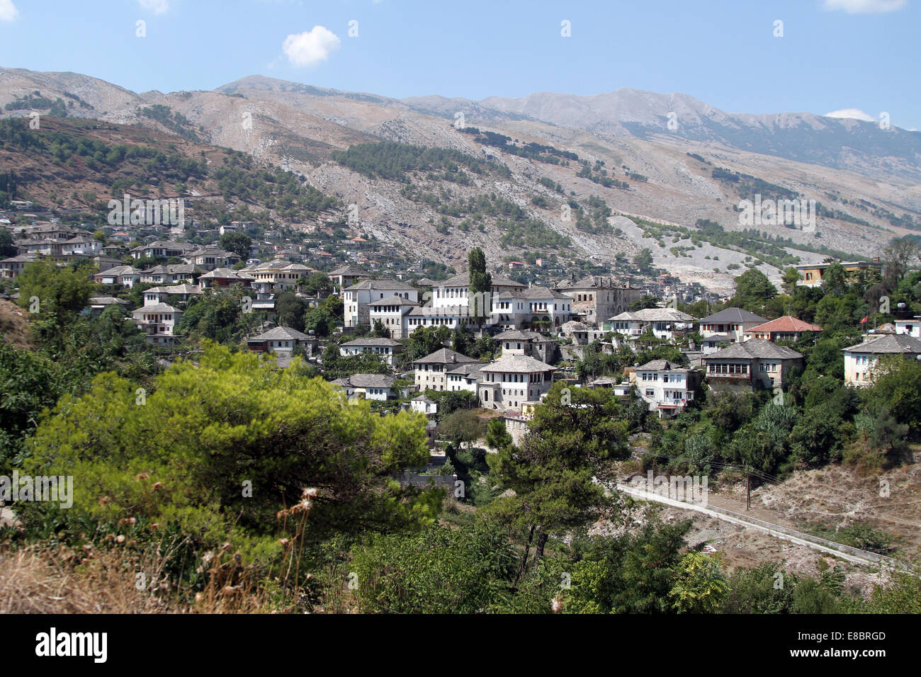 Ansicht von Gjirokastra, Albanien Stockfoto