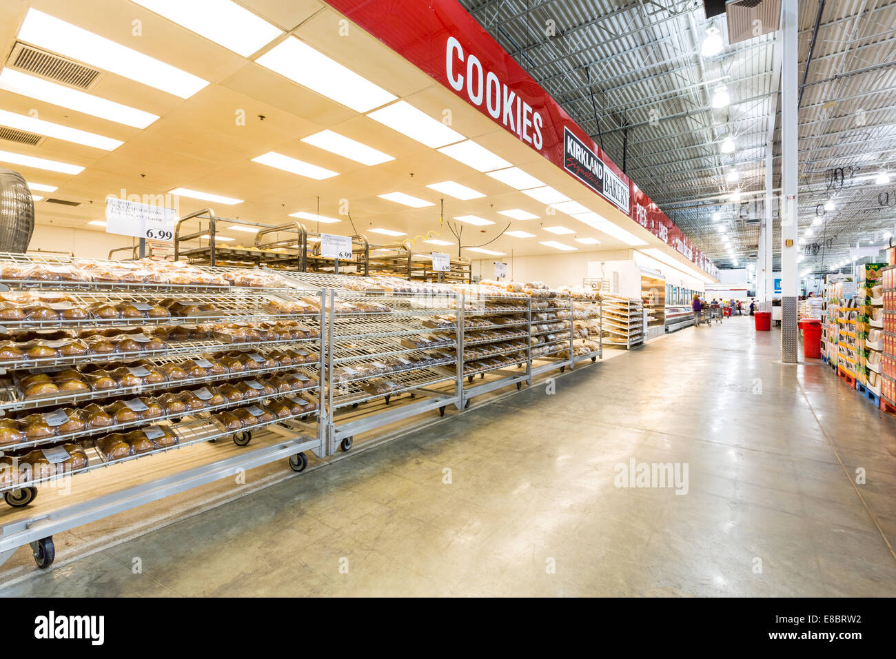 Bäckerei Gang in einem Costco Supermarkt Stockfoto