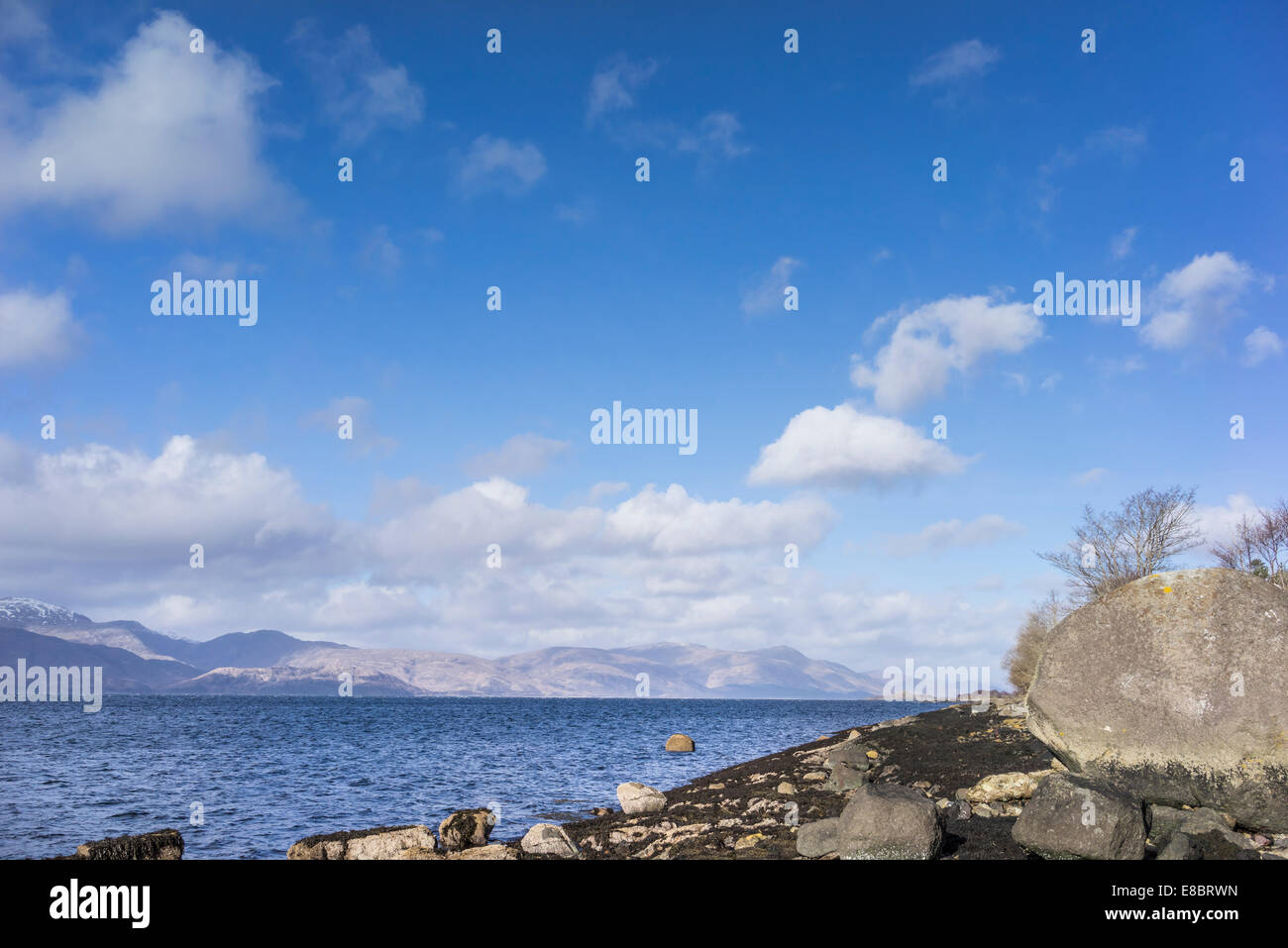 Loch Linnhe bei Appin in Argyll, Schottland. Stockfoto
