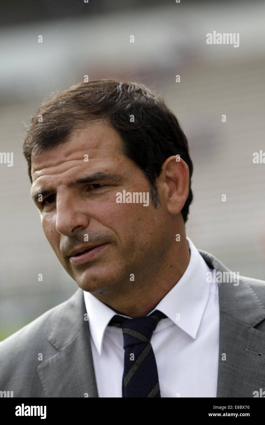 Bordeaux, Frankreich. 4. Oktober 2014. Top 14 Rugby union-Liga. Bordeaux im Vergleich zu Clermont. Marc Lievremont Credit: Action Plus Sport/Alamy Live News Stockfoto