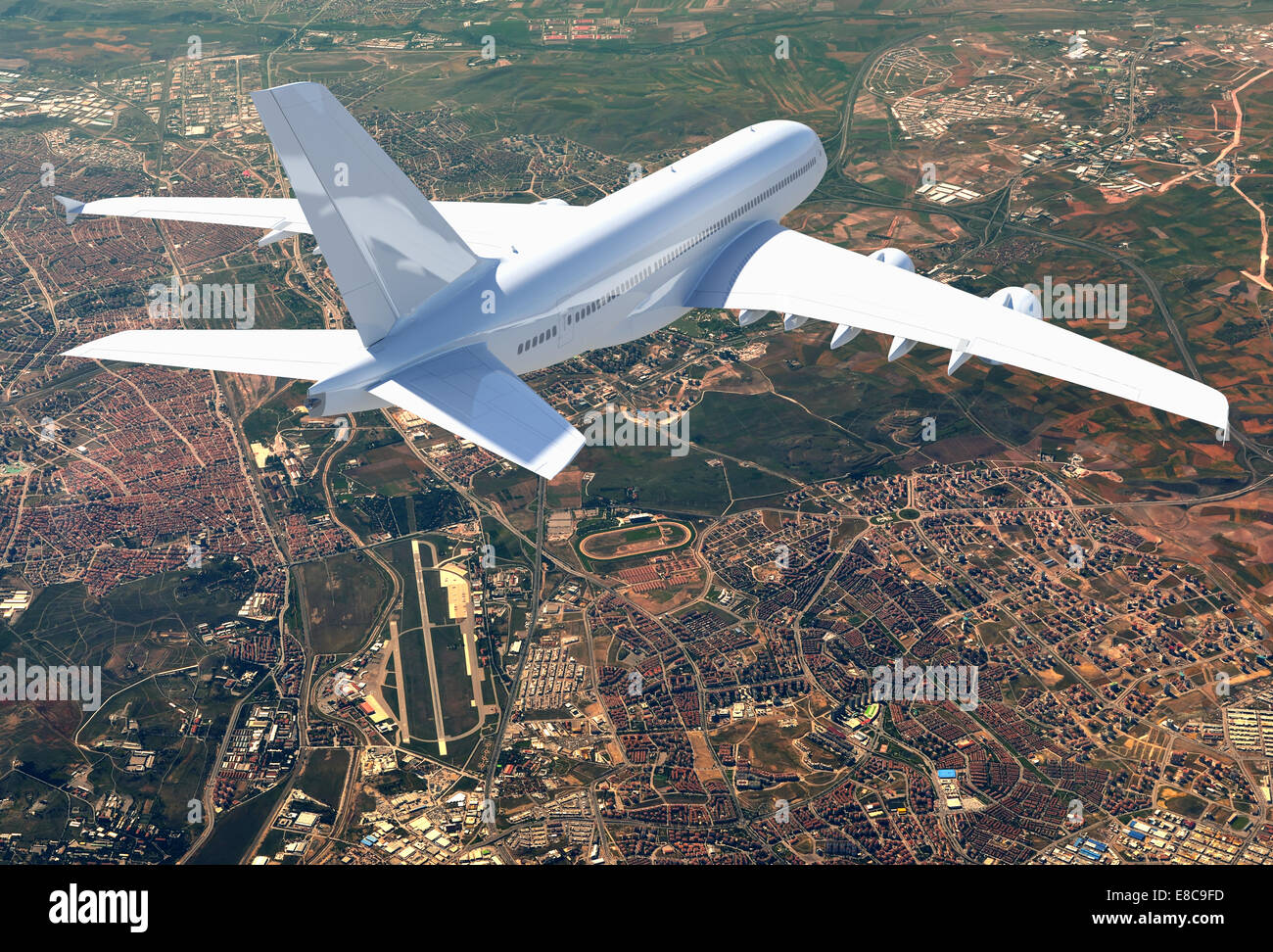 Große weiße Flugzeug Stockfoto, Bild: 74029633 - Alamy