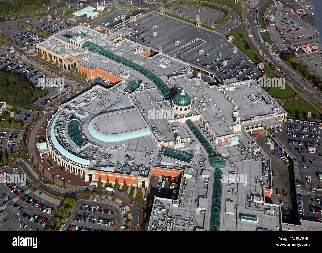 Luftaufnahme des das Trafford Centre in Manchester Stockfoto