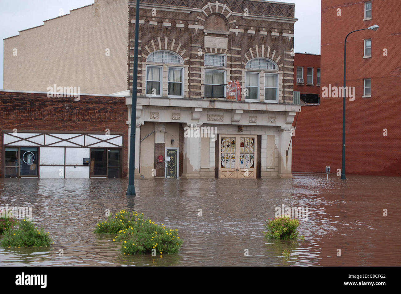 001 Überschwemmungen in Waterloo, IA Stockfoto