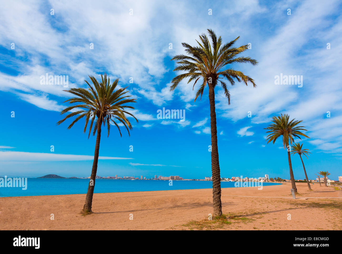 Strand Playa Paraiso im Manga Mar Menor Murcia in Spanien Stockfoto