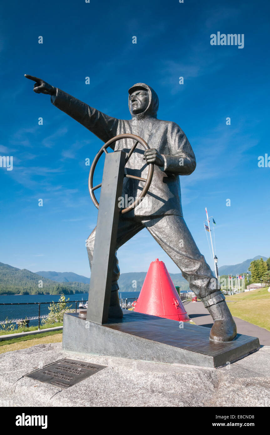 Mariner Statue, Mariner Memorial Park, Prince Rupert, Britisch-Kolumbien, Kanada Stockfoto