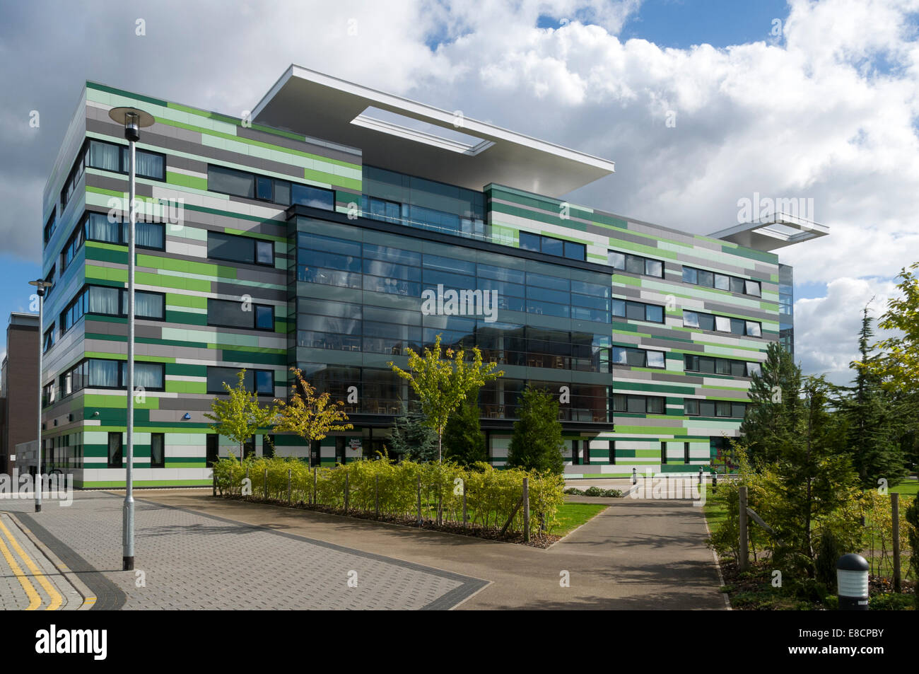 Ronald McDonald House, Central Manchester University Hospitals Komplex aus Oxford Straße, Manchester, England, UK. Stockfoto