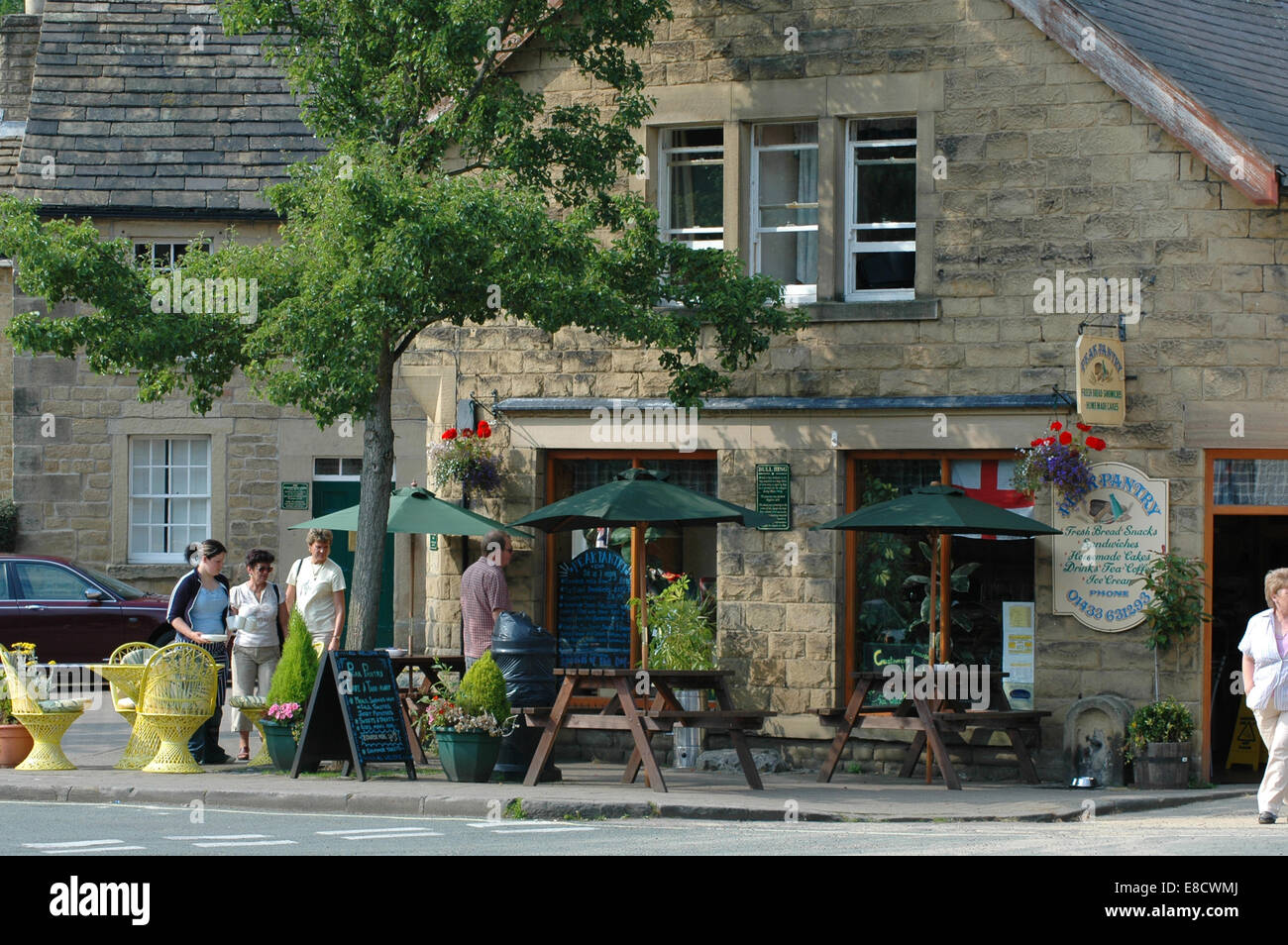 Cafe am Eyam Derbyshire Stockfoto