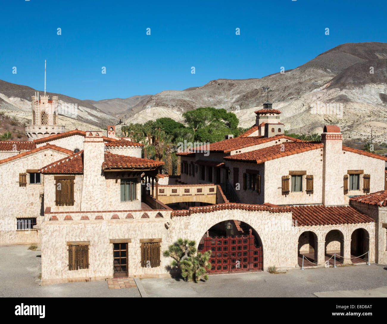 Scottys Castle oder Death Valley Ranch, Grapevine Mountains, Death Valley Nationalpark, Kalifornien, USA Stockfoto