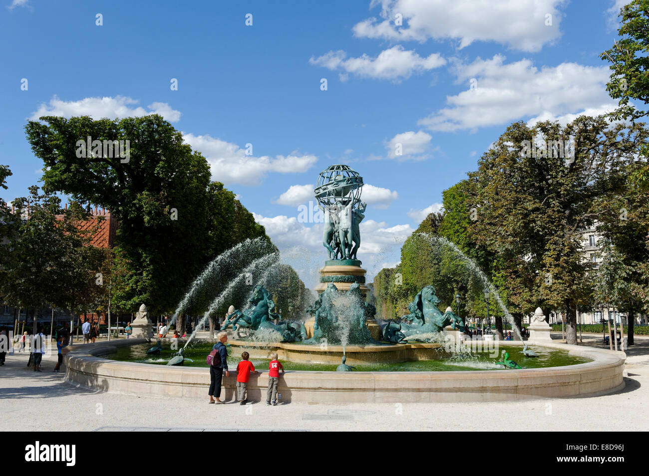 Carpeaux Brunnen oder Fontaine des Quatre-Parteien-du-Monde, 6. Arrondissement, Avenue de Observatoire, Paris, Frankreich Stockfoto