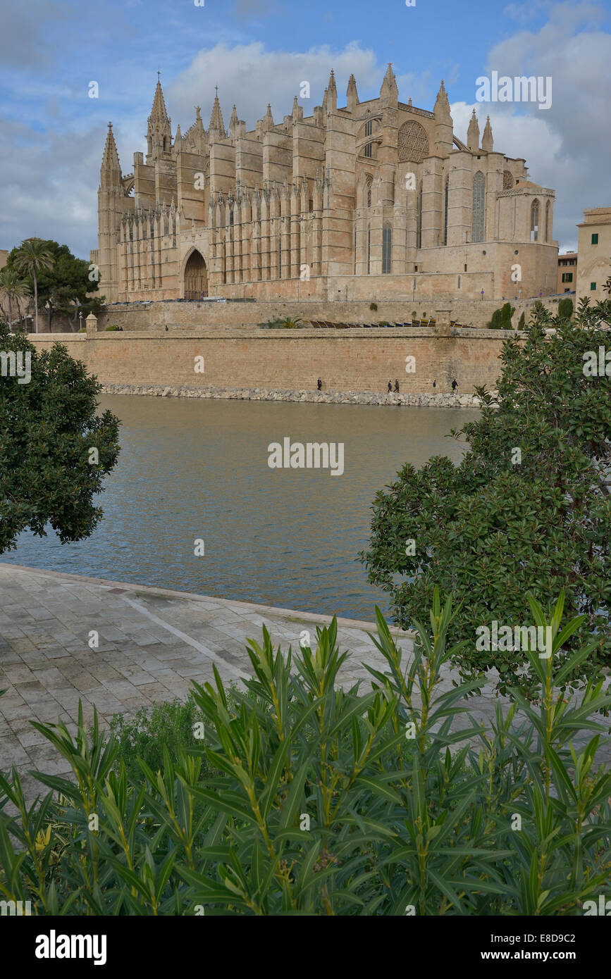 Kathedrale La Seu, Kathedrale von Palma, Palma, Mallorca, Balearen, Spanien Stockfoto