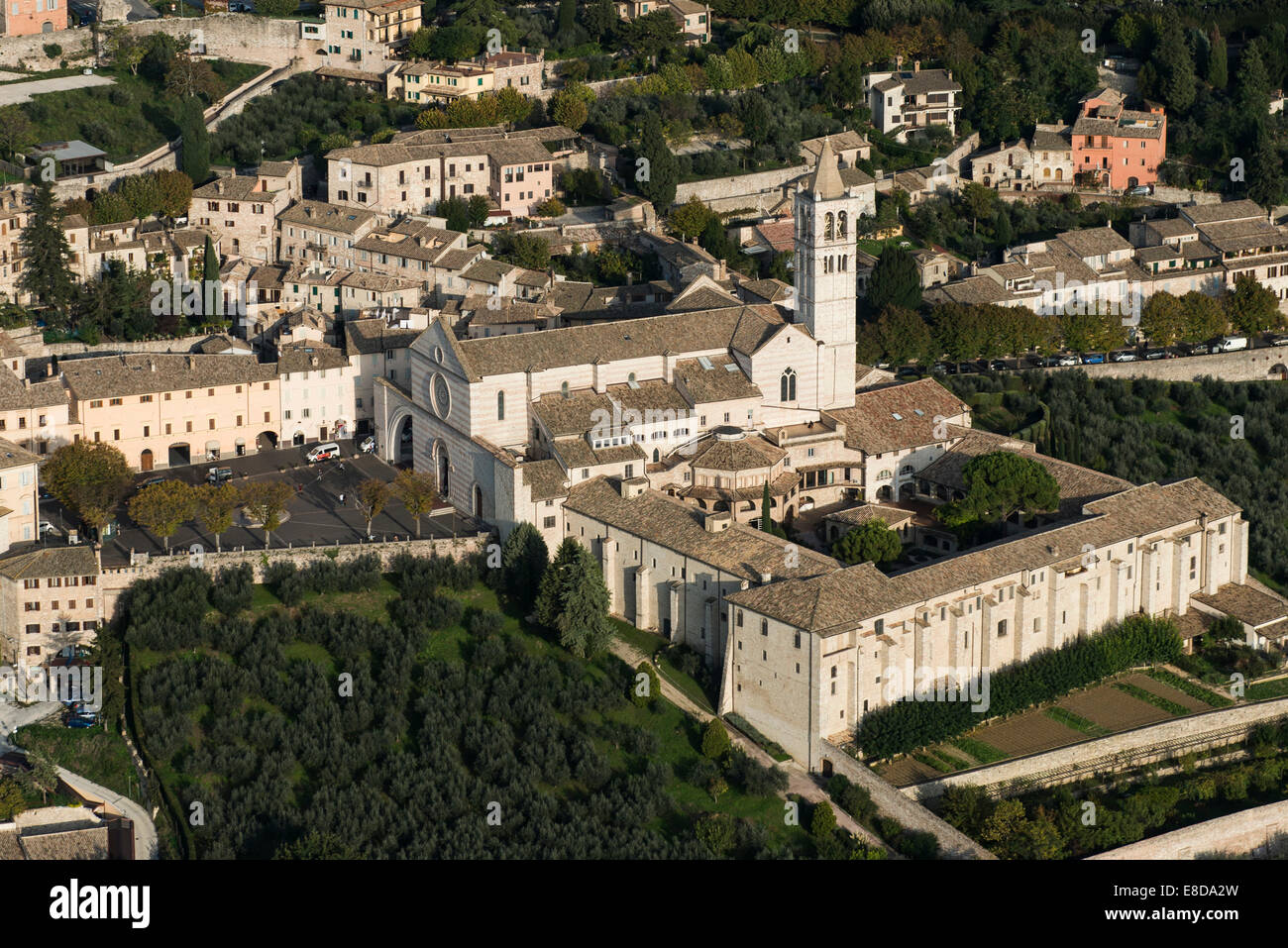 Piazza Santa Chiara, Altstadt, Assisi, Umbrien, Italien Stockfoto